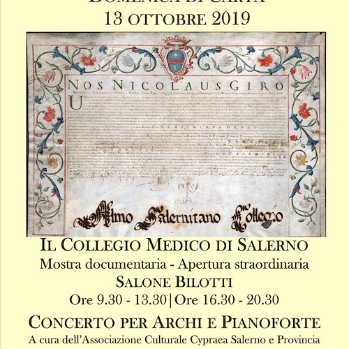 La “Domenica di Carta” all’Archivio di Salerno