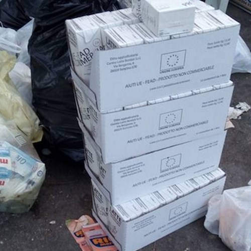 Latte della Caritas tra i rifiuti a Passiano: lo sdegno dei cittadini su Facebook