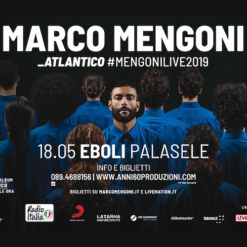 Marco Mengoni, il suo "Atlantico Tour" fa tappa al PalaSele di Eboli