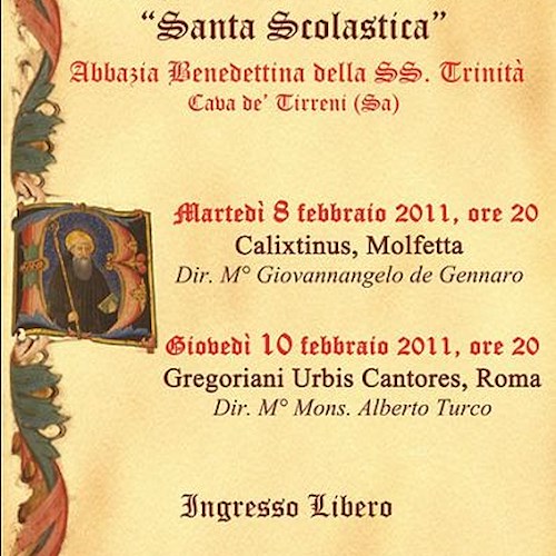 Il programma della Rassegna "Santa Scolastica"