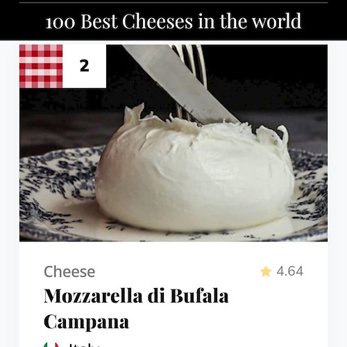 Mozzarella di Bufala Campana DOP secondo formaggio al mondo secondo "TasteAtlas"<br />&copy; Mozzarella di Bufala Campana DOP