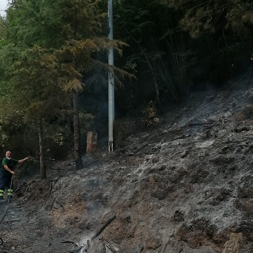 Nuovo incendio a Cava de' Tirreni, fiamme in località San Giuseppe al Pennino