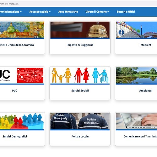 On line il nuovo sito web del comune di Vietri Sul Mare