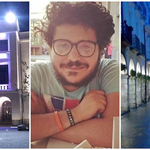 Palazzo di Città e portici di Cava si illuminano per Patrick George Zaki, lo studente detenuto in Egitto 