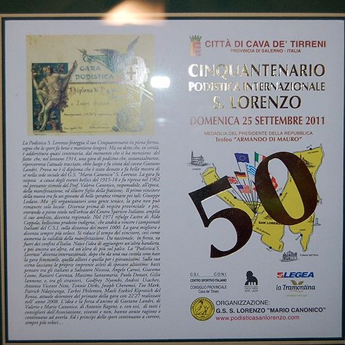 "Podistica Internazionale S. Lorenzo", 50 anni in mostra