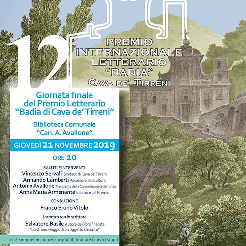 Premio letterario "Badia di Cava de'Tirreni", giovedì la giornata finale 