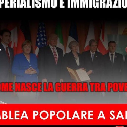 Salerno, 6 ottobre l'assemblea "Imperialismo e immigrazione: come nasce la guerra tra poveri"