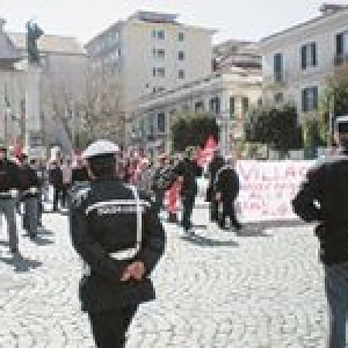 Una manifestazione di protesta dei lavoratori Silba