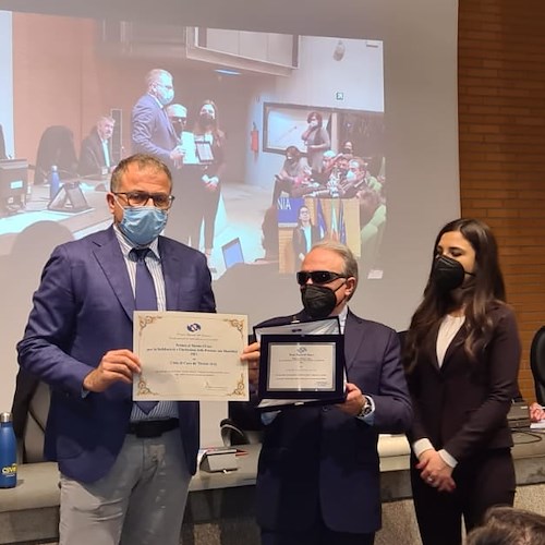 Solidarietà e inclusione alle persone con disabilità, Cava de' Tirreni riceve il Premio al Merito Civico 