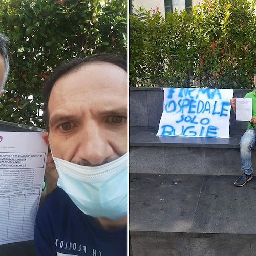 «Solo bugie sull'Ospedale di Cava de' Tirreni», Comitati Uniti raccolgono firme in Piazza Abbro