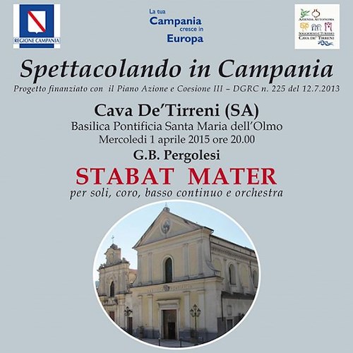 Spettacolando in Campania, alla Basilica dell'Olmo il concerto "Stabat Mater"