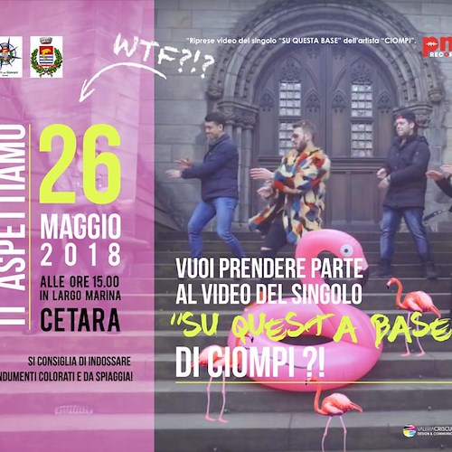 “Su questa base”, sabato 26 il rapper Ciompi gira videoclip a Cetara: «Tutti possono partecipare!»