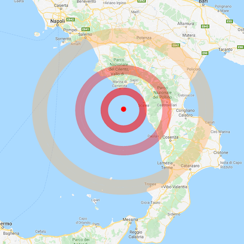 Terremoto nel mare della Calabria, scossa avvertita anche nel salernitano