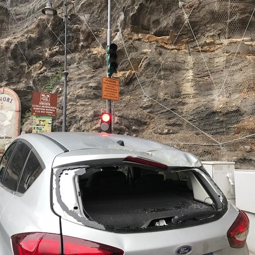Tragedia sfiorata a Maiori: ceppo di fico d'India sfonda vetro auto con persone a bordo [FOTO]