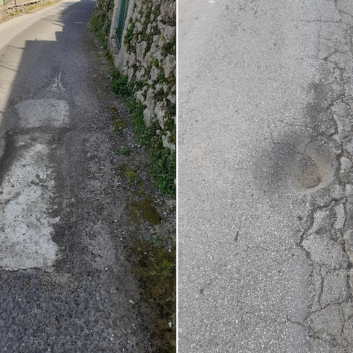 Vietri sul Mare, buche e asfalto rovinato: problemi per la viabilità a Dragonea 