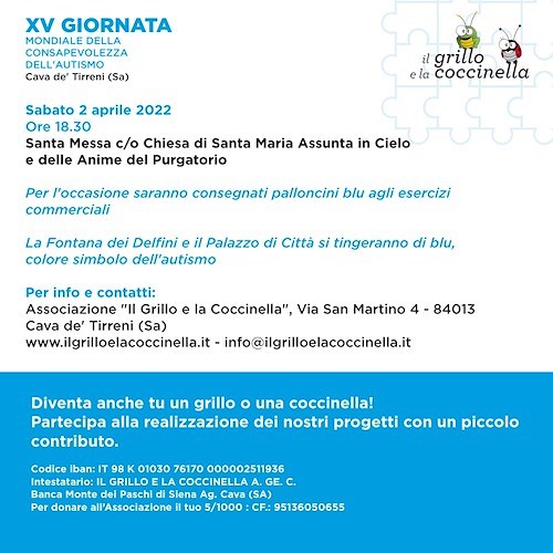 XV Giornata Mondiale della Consapevolezza dell’Autismo