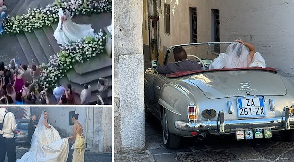 Benjamin Pavard e Kleofina Pnishi convolano a nozze nell’Abbazia Benedettina di Cava de’ Tirreni