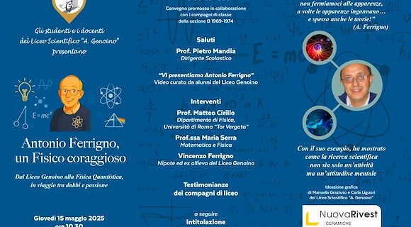 Cava de' Tirreni, 18 maggio evento in ricordo di Antonio Ferrigno al liceo "Andrea Genoino" 