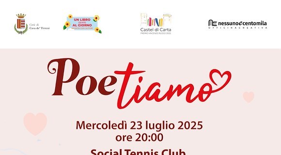 “Poetiamo”: poesia, musica ed emozioni a Cava de’ Tirreni per riscoprire l’anima dei versi