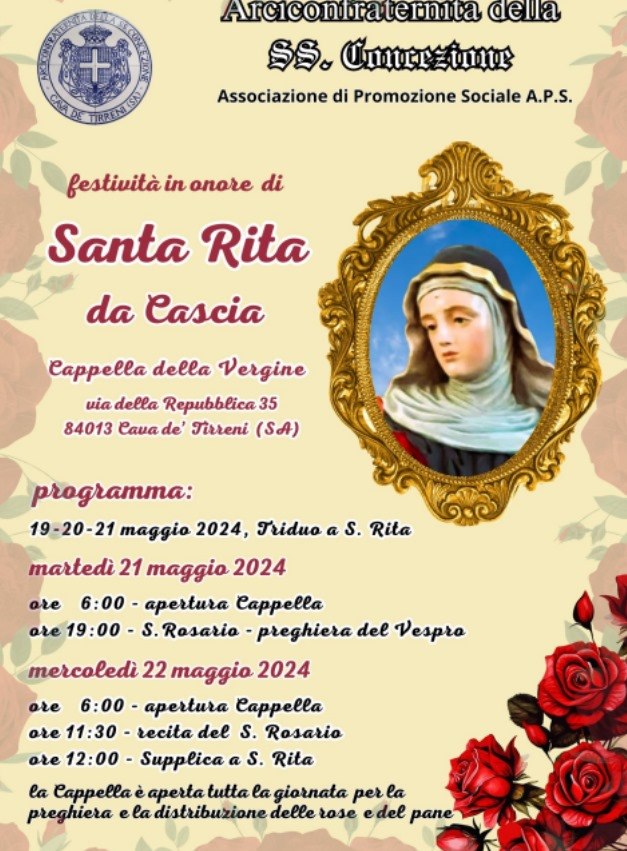 Quando Si Festeggia Santa Rita Da Cascia Il Portico - Cava de' Tirreni festeggia Santa Rita da Cascia: il programma